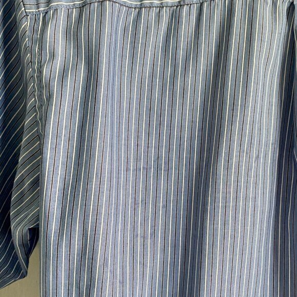 Basic Edition Casual Striped Short Sleeve Button Down Shirt XL - Picture 7 of 7